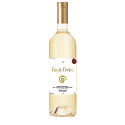 botella vino blanco godello fonte feita