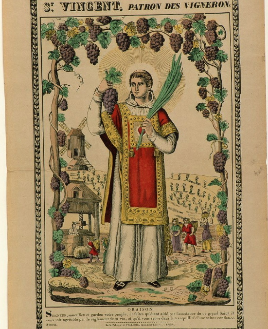 San Vicente, mártir († 304), patrón de los viticultores